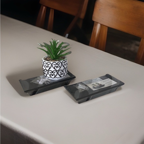 Contemporary Black Floating Shelf Set 2pcs πππ - Picture 12 of 12